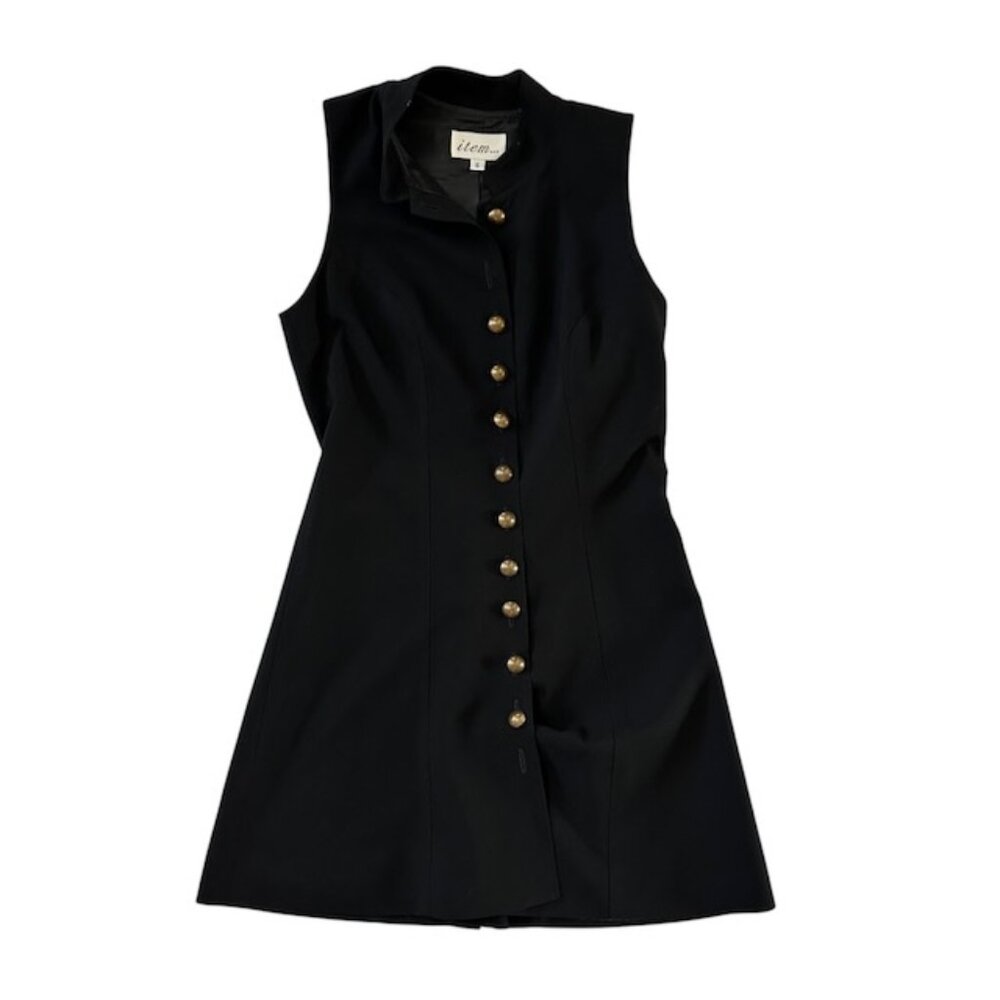 Elegant Black Sleeveless Boutique Dress – Size 6
